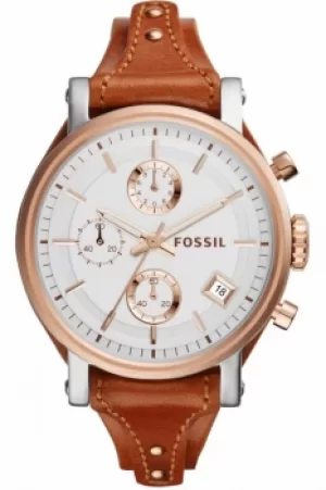 Image of Ladies Fossil Original Boyfriend Chronograph Cuff Watch ES3837