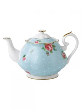 Image of Royal Albert Polka blue teapot 1.25L Blue