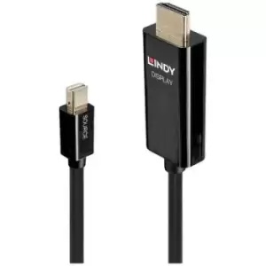 Image of LINDY Cable Mini DisplayPort plug, HDMI-A plug 1m Black 40911 DisplayPort cable