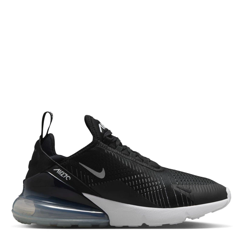 Image of Nike Air Max 270 Ladies Trainers Blk/Mtl Slv-Wht female 4 (37.5)