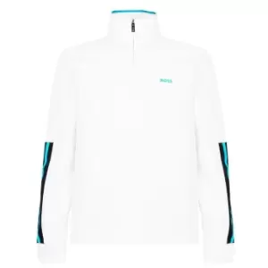 Image of Boss Zip Sweater - White