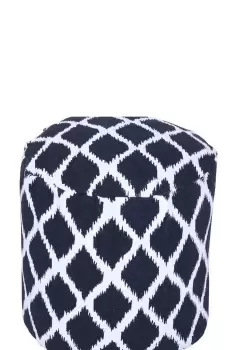 Image of Circular Ikat Round Footstool