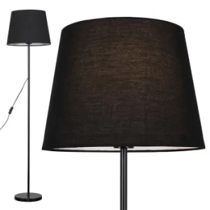 Image of Charlie Black Floor Lamp with Black Aspen Shade