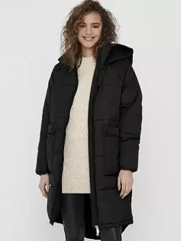 Image of Only Oversized Padded Coat - Black, Size S, Women