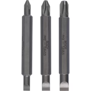 Image of Bosch 3 Piece Double Ended Phillips and Slotted Screwdriver Bit Set