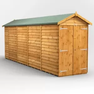 Image of 18x4 Power Overlap Windowless Apex Double Door Garden Shed