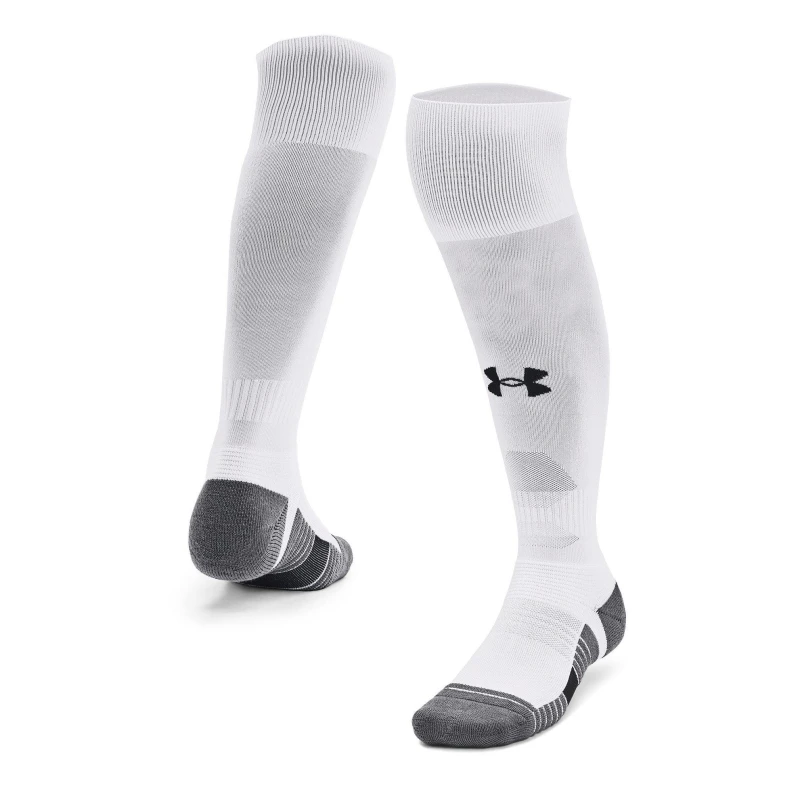 Image of Under Armour Unisex Over the Calf Football Socks White/Gry/Blck unisex Mens 6-12
