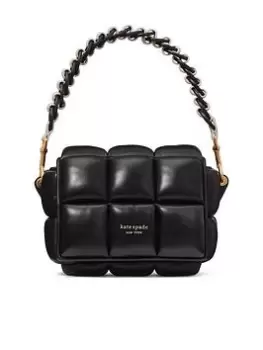 Image of Kate Spade New York Boxxy Smooth Leather Crossbody - Black Multi.