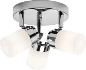 Image of G9 Triple Spotlight with Frosted Glass - Chrome 230V IP44 25W