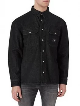 Image of Calvin Klein Jeans Oversized Denim Shirt - Denim Blue