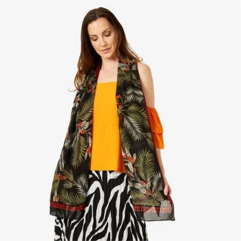 Image of Biba Tropical Print Scarf - Botanical Print