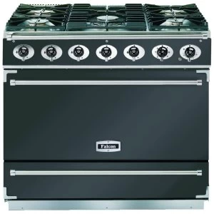 Image of Falcon F900SDFSL-NM 900 Dual Fuel Range Single Cavity Cooker - Slate- Nickel