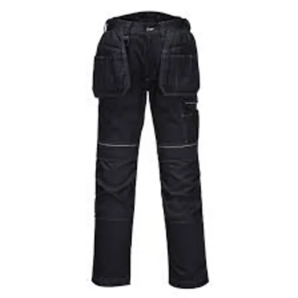 Image of Portwest PW3 Mens Holster Work Trousers T602BKS28 Colour: Black