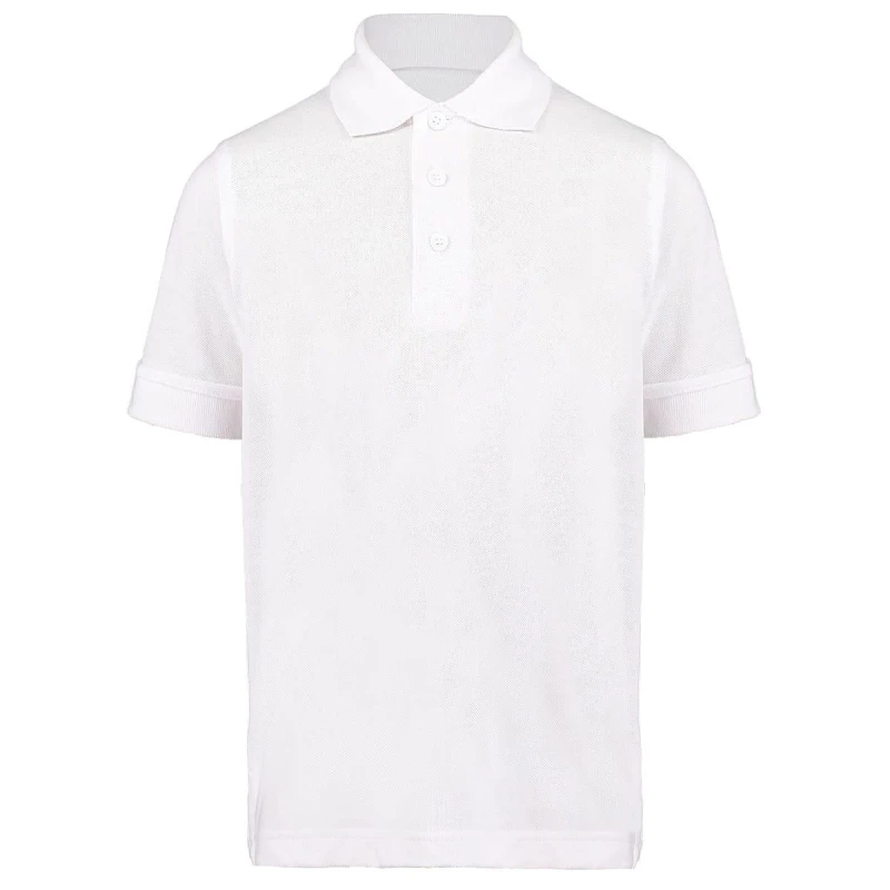 Image of Kustom Kit Klassic Superwash 60 Polo Shirt in White Size: 3-4 Years White Unisex 3-4 Years