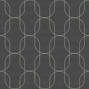 Image of Superfresco Colours Eternity Black and Gold Wallpaper