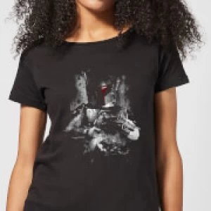 Image of Star Wars Boba Fett Distressed Womens T-Shirt - Black - M