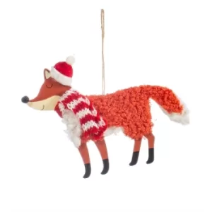 Image of Festive Fox Hanging Decoration