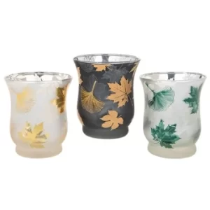 Image of Autumn Leaves Tealight Vase Small