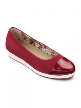 Image of Hotter Angel Dual Fit Slip On Shoe Red