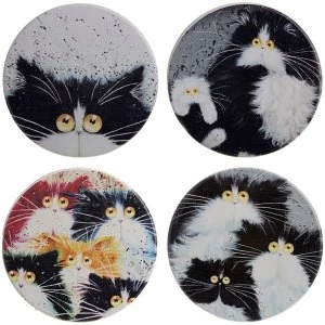 Image of Kim Haskins Cats Set of 4 Coasters