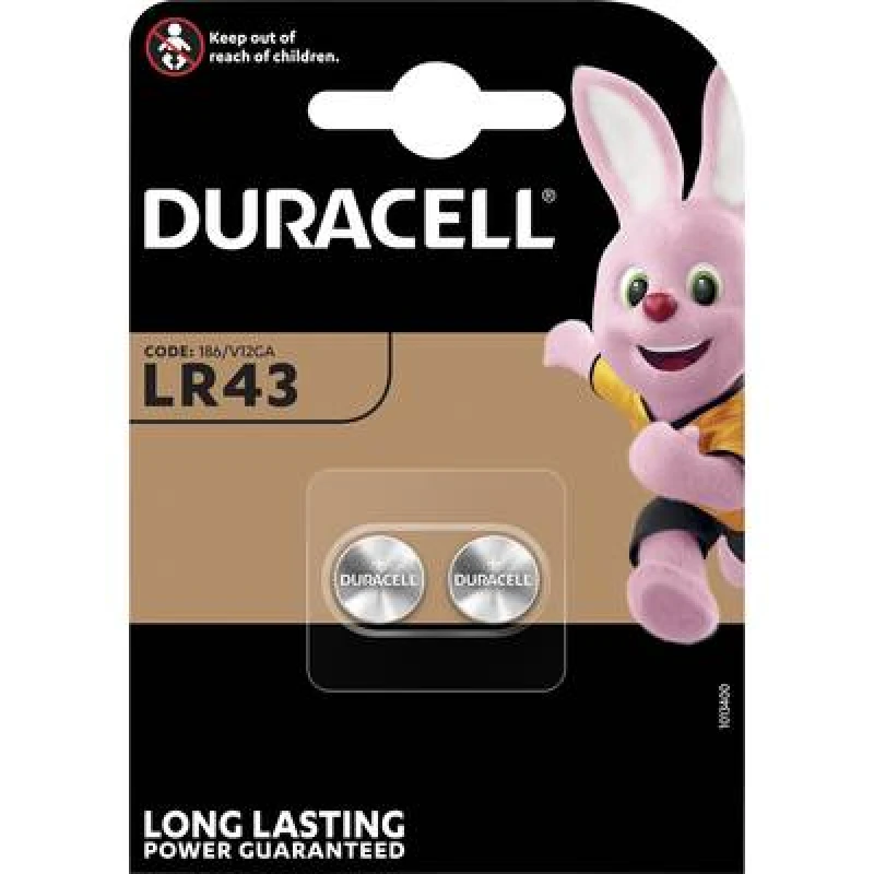 Image of Duracell Batterie Knopfzelle LR43 1.5V 2St. - Battery - LR 43/V12GA