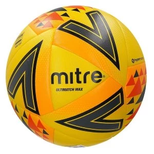 Image of Mitre Ultimatch Max Match Ball Yellow Size 5