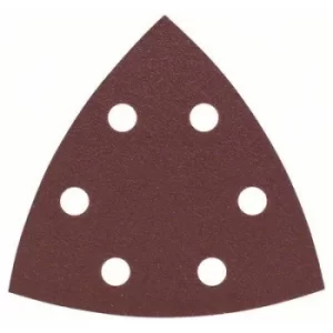 Image of Bosch Accessories 2607019490 Delta grinder blade Hook-and-loop-backed, Punched Grit size 120 Width across corners 93mm 25 pc(s)