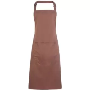 Image of Premier Ladies/Womens Colours Bip Apron With Pocket / Workwear (One Size) (Mocha) - Mocha