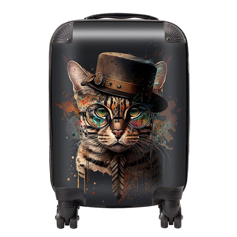 Image of Warren Reed - Designer Bengal Cat Splashart Suitcase Size: Medium Multicolor Unisex Medium