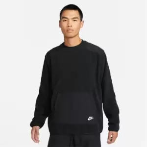 Image of Nike Essential Fleece Crew Sweater Mens - Black