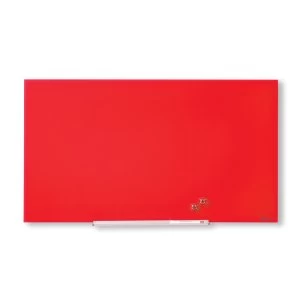 Image of Nobo 1905183 Red Diamond Glass Whiteboard 667 x 381mm