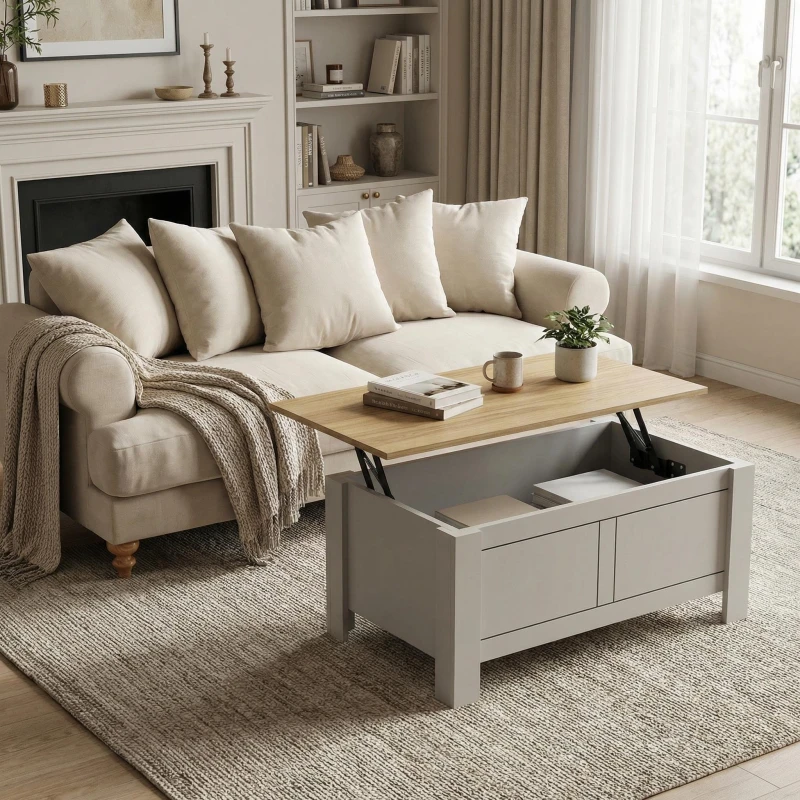 Image of Jack Wills Sherbourne Lift Top Coffee Table Grey unisex One Size