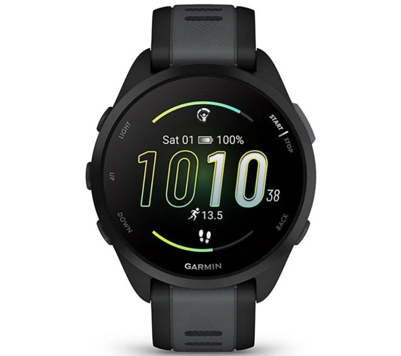 Image of Garmin Forerunner 165 Music Sports Watch - Black & Slate, 43 mm, Silver/Grey,Black 753759326616