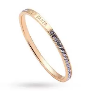 Image of Ted Baker Ladies Gold Plated Clem Narrow Crystal Band Bangle TBJ1050-02-149