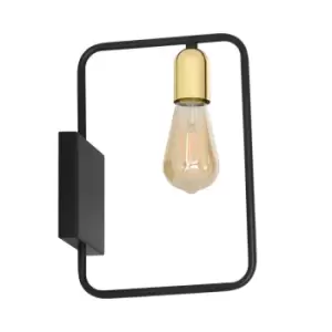 Image of Savo Black Wall Lamp 1x E27