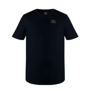 Image of Fabric Back Print T Shirt Mens - Black