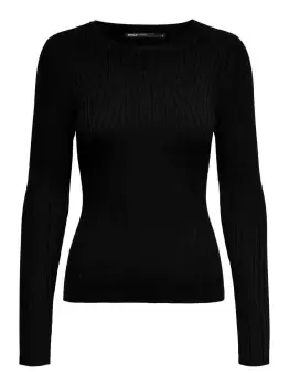 Image of ONLY Long Sleeved Rib Pullover Women Black