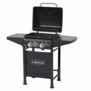 Image of Lifestyle Appliances Cuba 2 Burner Gas BBQ with Side Shelves