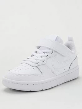Image of Nike Court Borough Low 2 Childrens Trainers - White/White