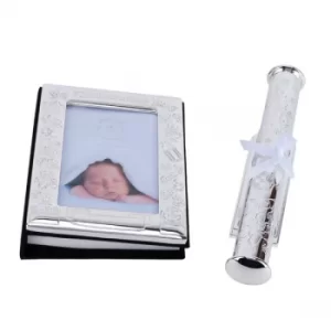 Image of Silverplated Christening Day Frame & Cutlery Set