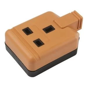 Image of BQ 13A 1 Gang Orange Unswitched Trailing Socket