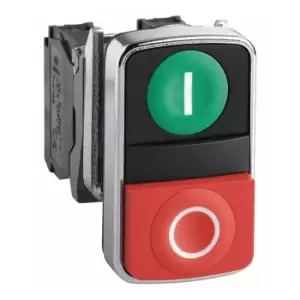 Image of XB4BL73415, COM. Metal Double Headed Push Buttons