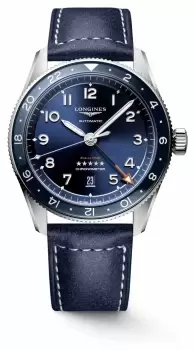 Image of LONGINES L38124932 SPIRIT ZULU TIME GMT 42mm Blue Dial Blue Watch