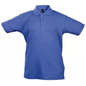 Image of SOLS Kids Unisex Summer II Pique Polo Shirt (6yrs) (Royal Blue)