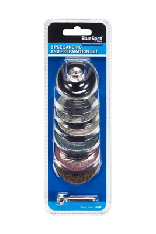 Image of BlueSpot Tools Blue Spot Tools - 8 Pce Sanding And Preparation Set