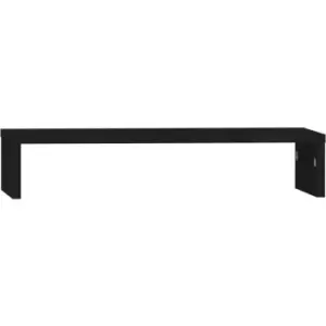 Image of Vidaxl - Monitor Stand Black 50x27x10cm Solid Wood Pine Black