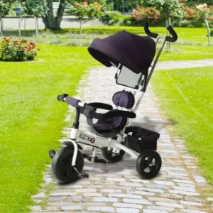 Image of HOMCOM Baby Tricycle W/Handle-White/Purple