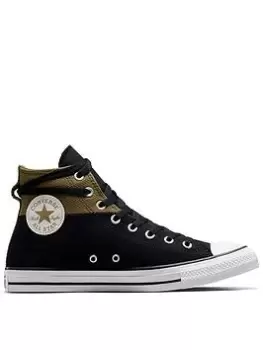 Image of Converse Chuck Taylor All Star Hi - Black/Green, Black/Green, Size 7, Men