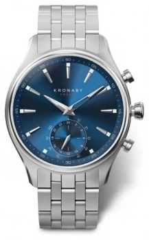 Image of Kronaby 41mm SEKEL Blue Dial Stainless Steel Bracelet A1000- Watch