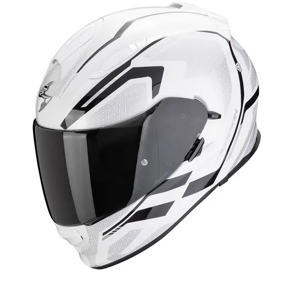 Image of Scorpion EXO-491 Kripta White-Black Full Face Helmet L